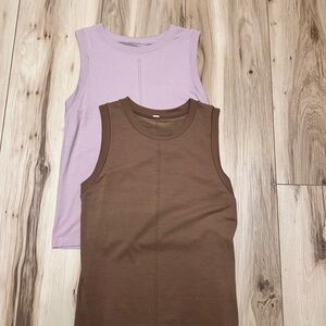 Athleta Sleeveless Tops in Brown and Pink
